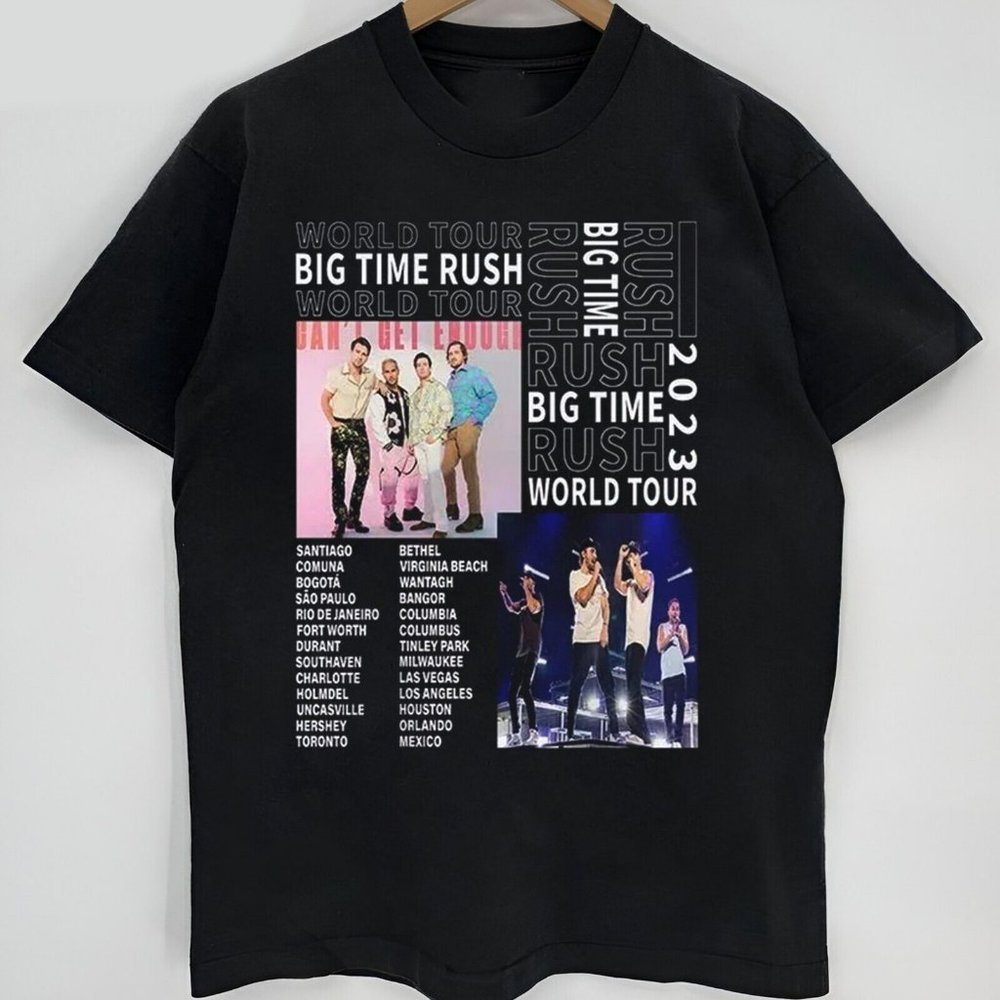Hot Big Time Rush Band Tour 2023 Shirt Band Member Black S-4xl Tee U960